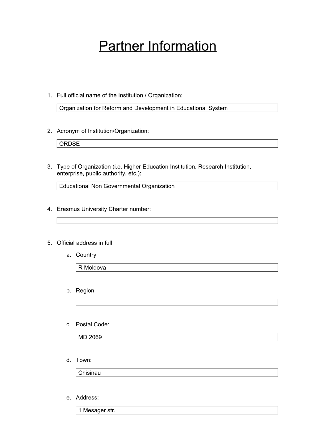 Organization for Reform and Development in Educational System