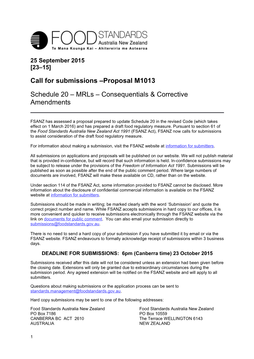 Schedule 20 Mrls Consequentials & Corrective Amendments