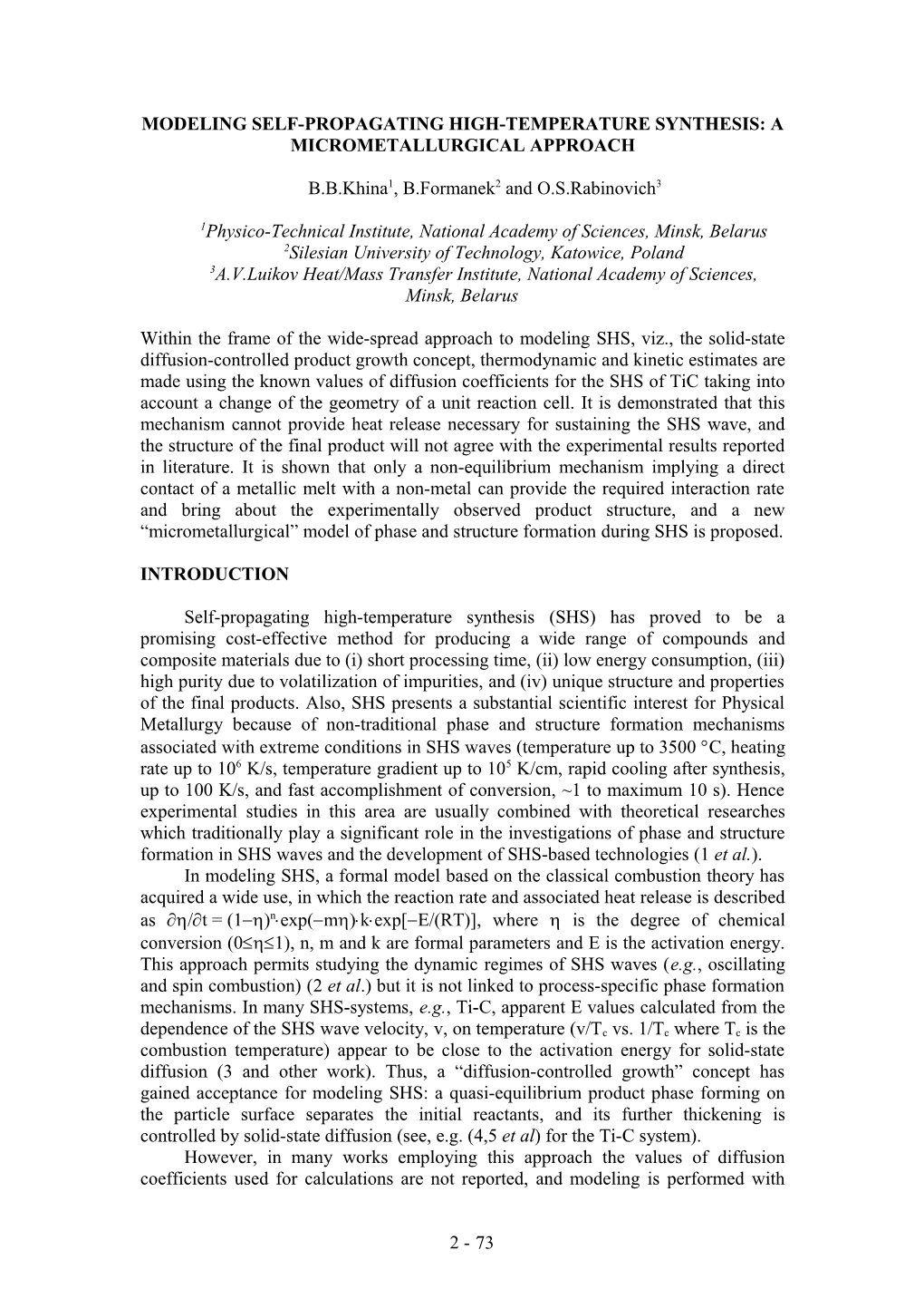 SHS of Composite Powder Materials for Thermal Spraying: Experimental Study and Thermodynamic
