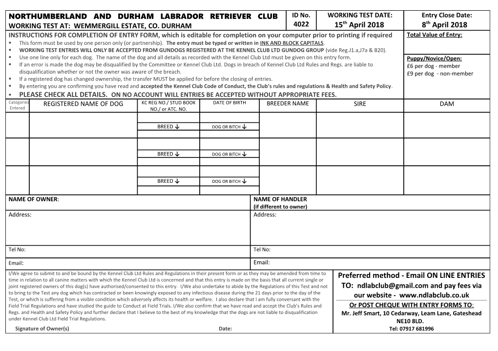 This Form Must Be Used by One Person Only (Or Partnership). the Entry Must Be Typed Or