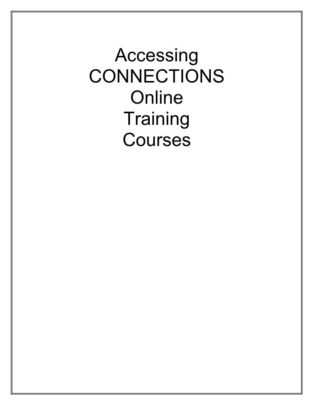 Taking an Online Training Course