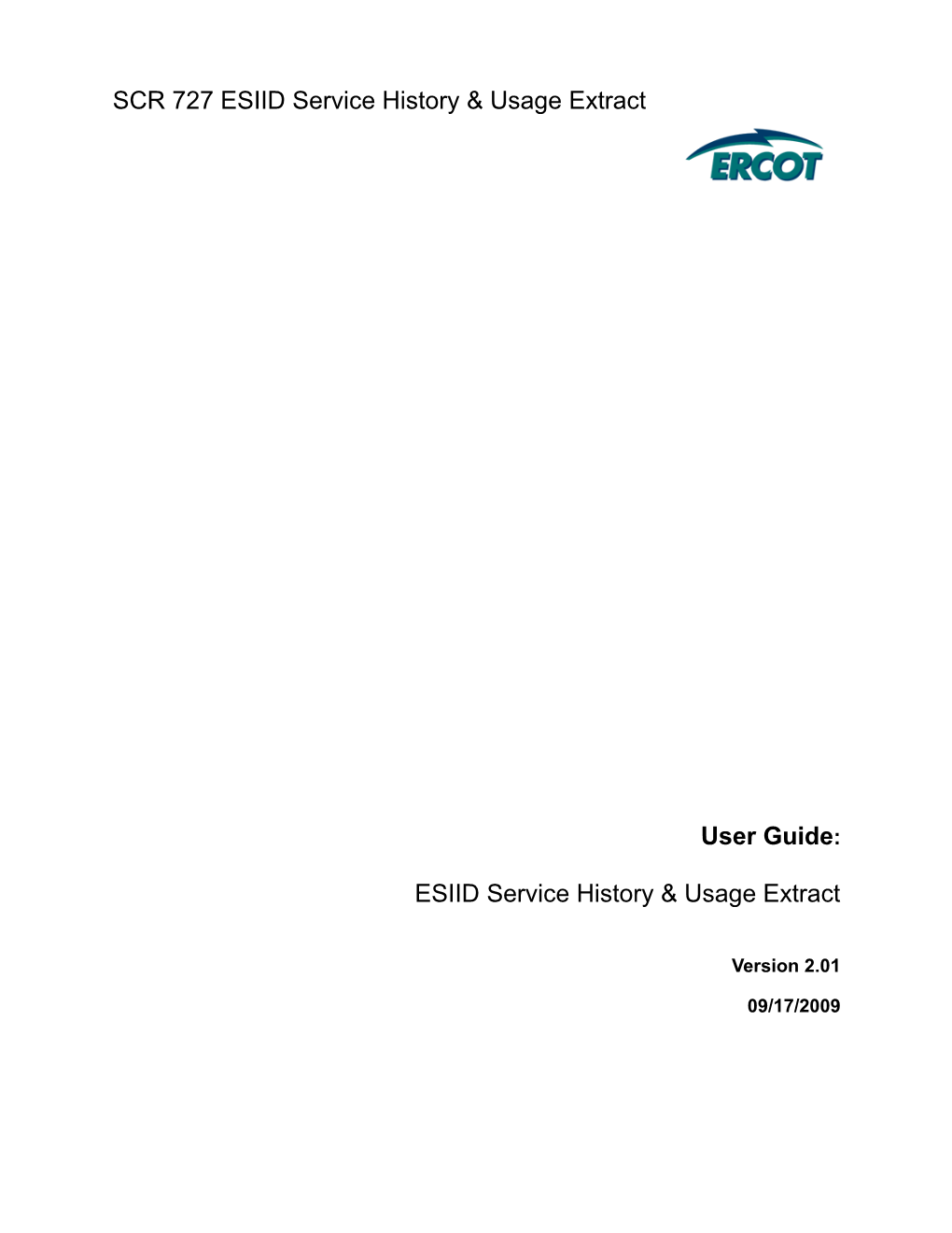 ESIID Service History & Usage Extract
