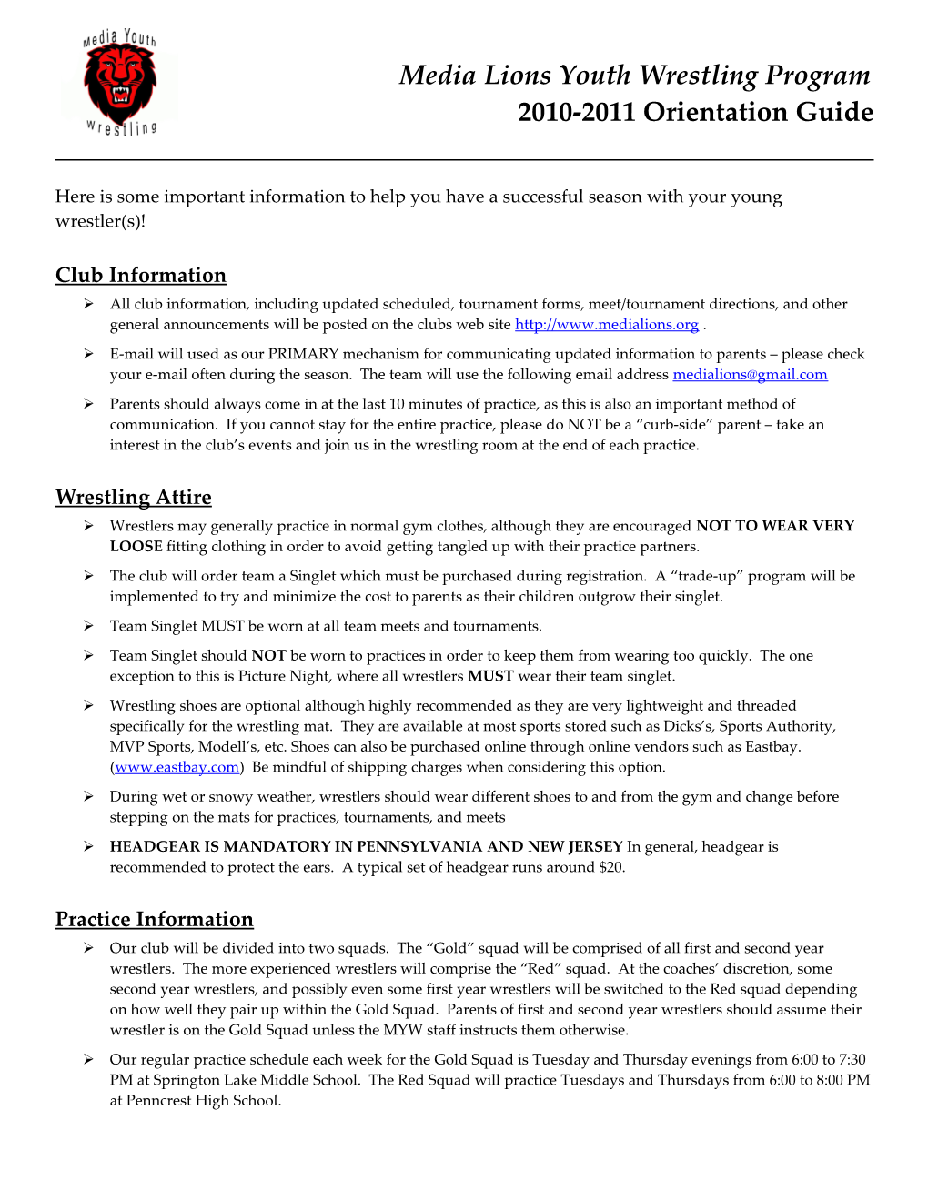 2010-2011 Orientation Guide