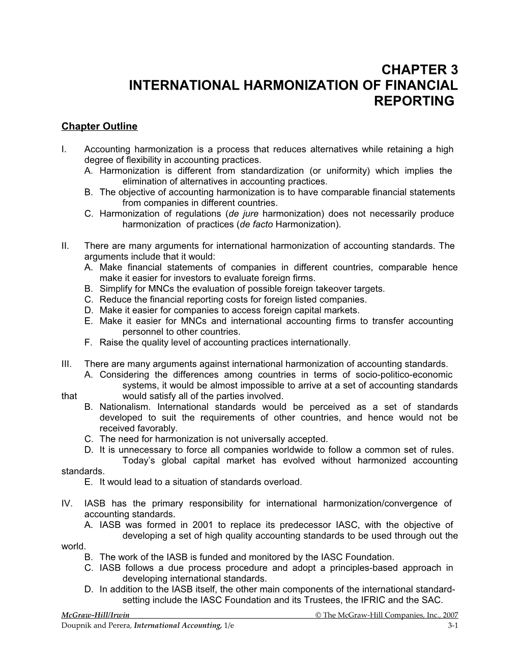 International Harmonization of Financial Reporting