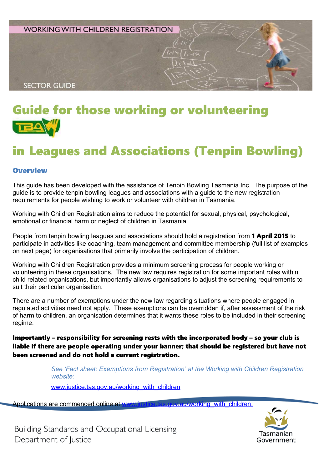 Guide for Those Working Or Volunteering in Clubs and Associations