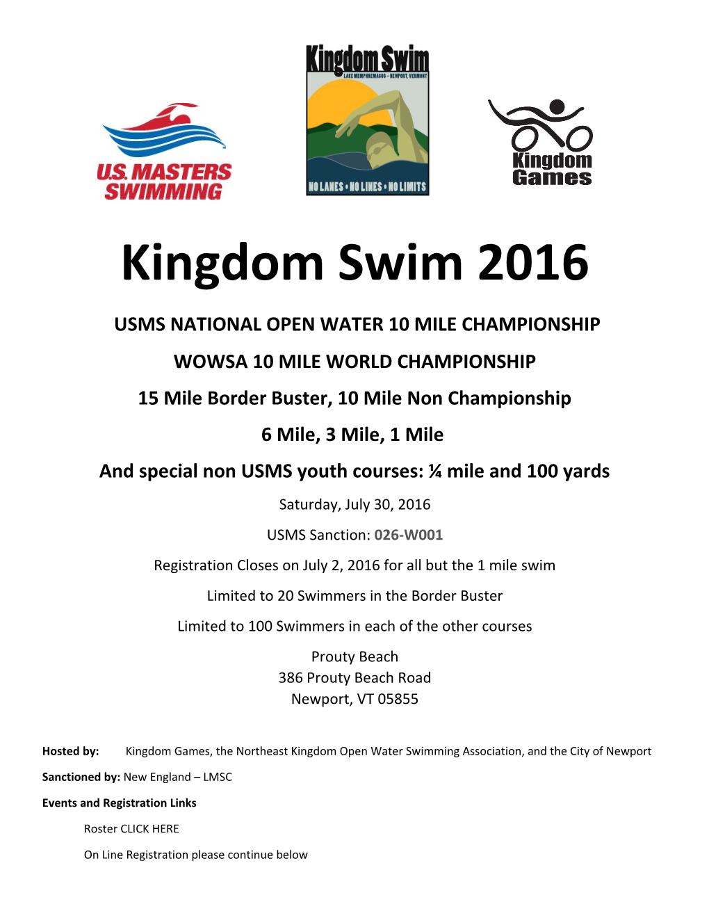 Usms National Open Water 10 Mile Championship