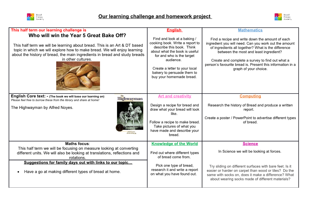 Please Take a Look at Our New, and Hopefully Improved Overview and Homework Project. We