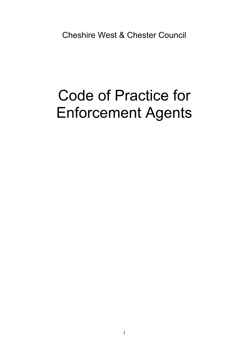 Code of Practice for Bailiffs