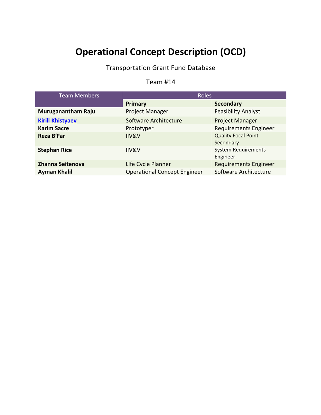 Operational Concept Description (OCD) for NDI Version 1.0