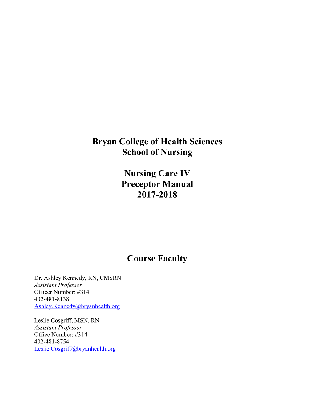Bryanlgh College of Health Sciences