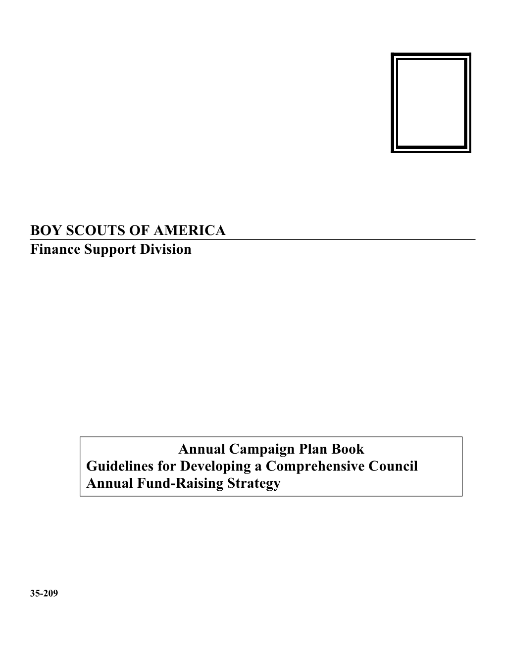 Annual Campaign Plan Book