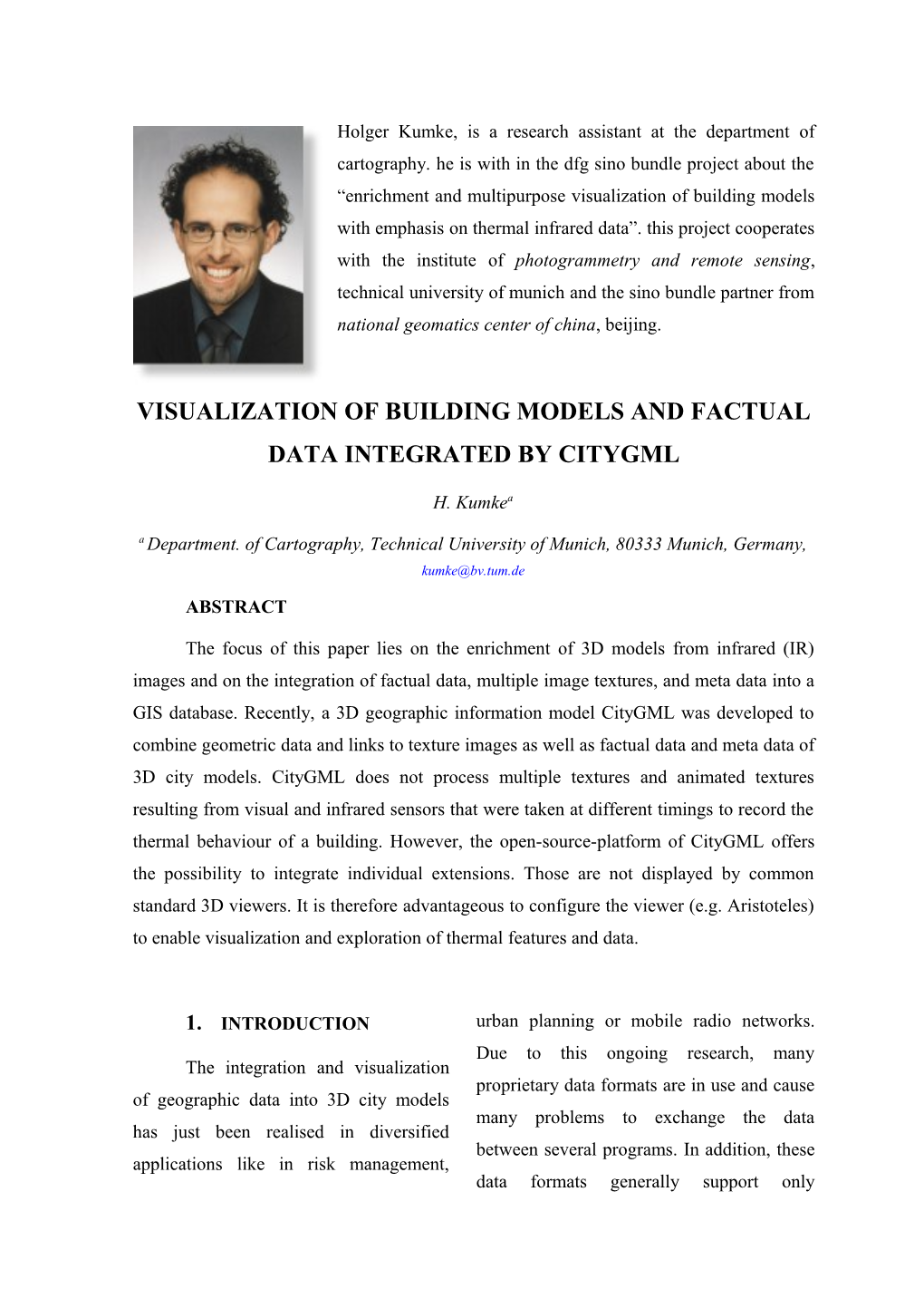 Visualization of Building Models and Factualdata Integrated by Citygml