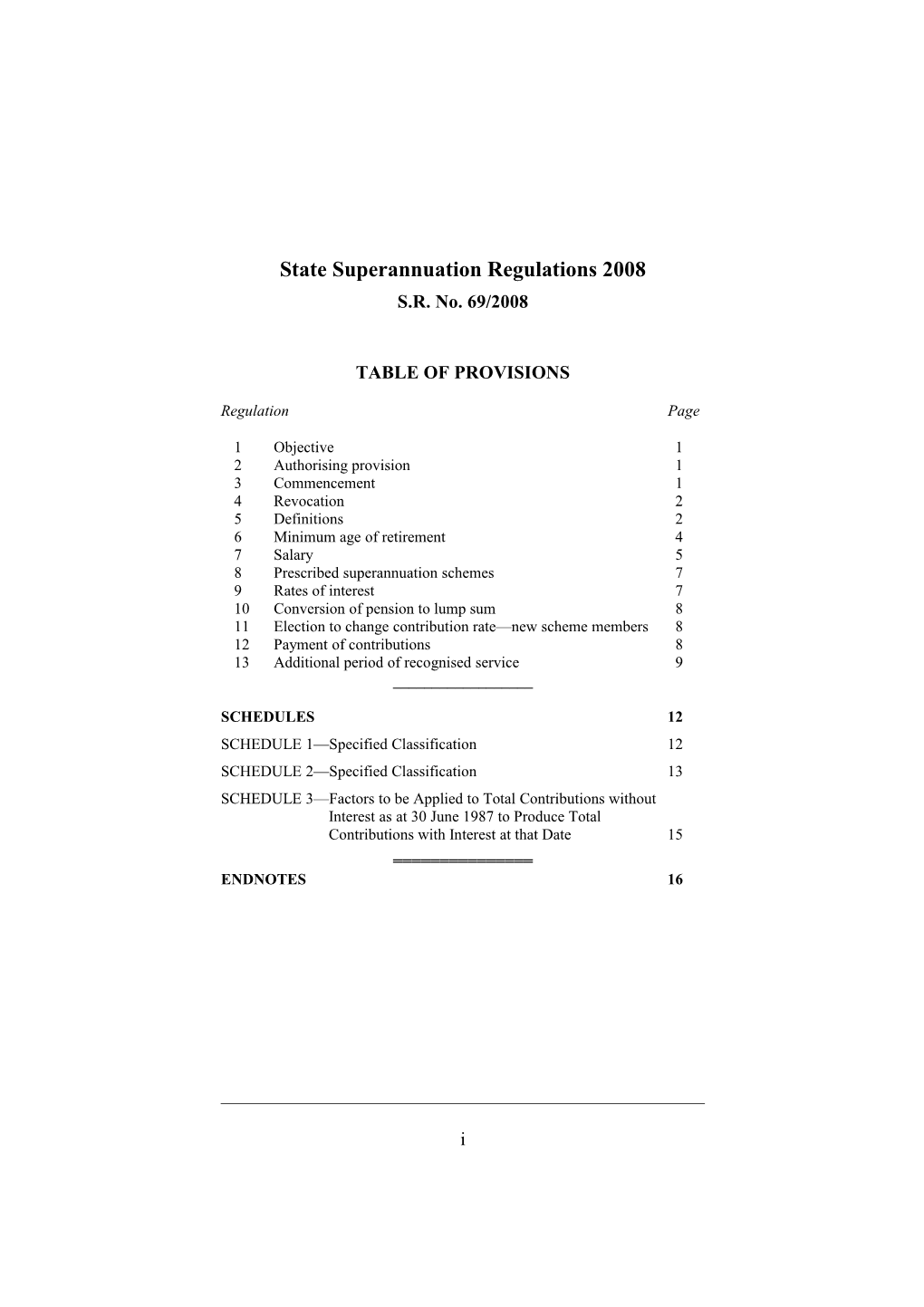 State Superannuation Regulations 2008