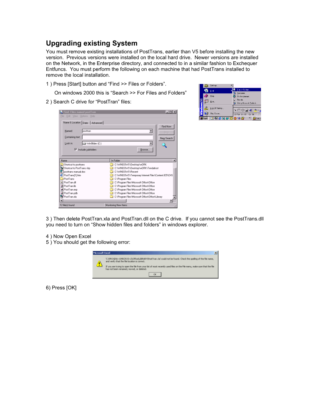 Search for Posttran