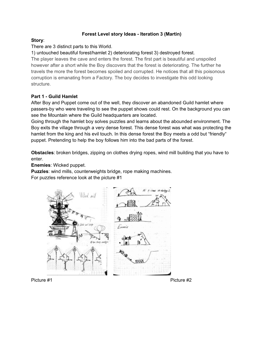 Forest Level Story Ideas - Iteration 3 (Martin)