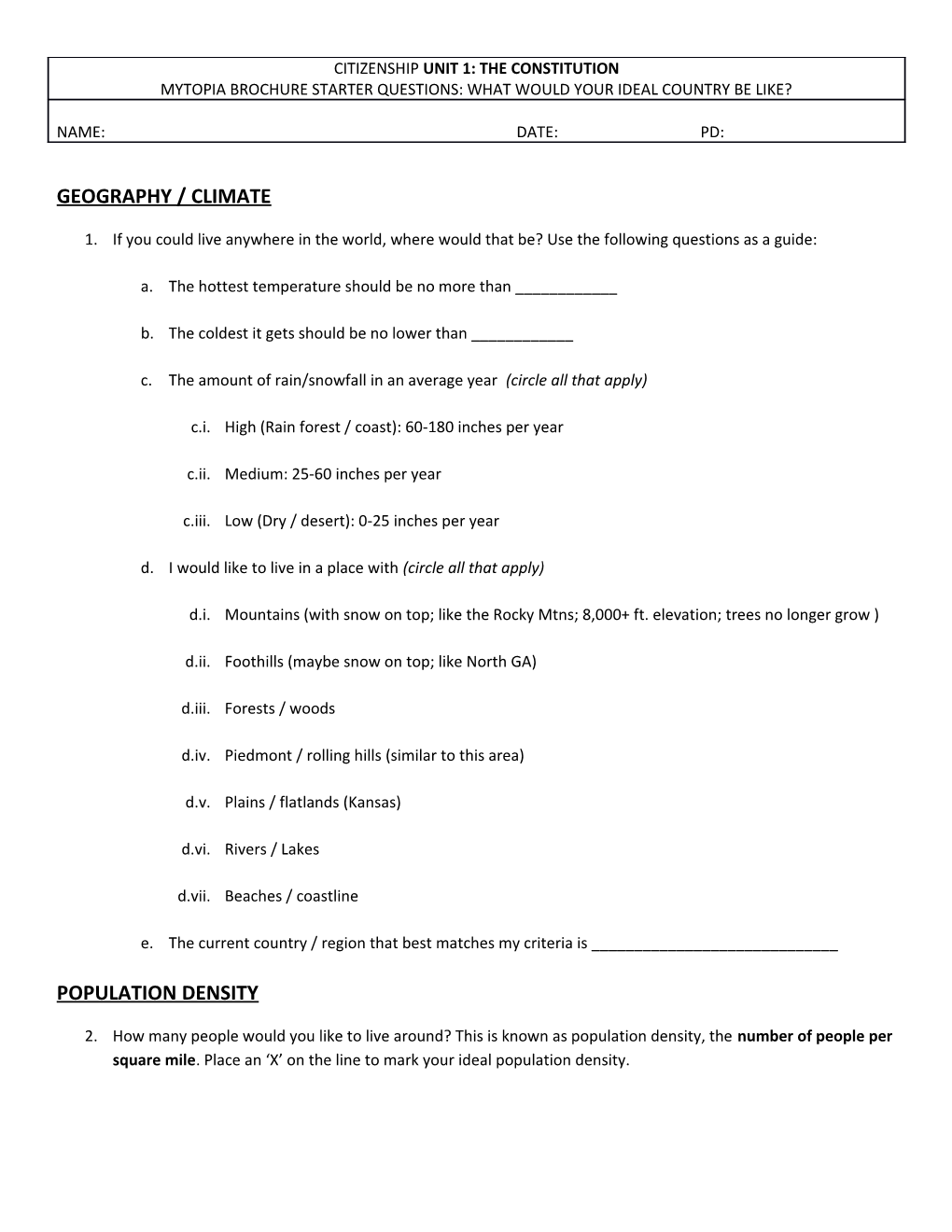 Geography / Climate