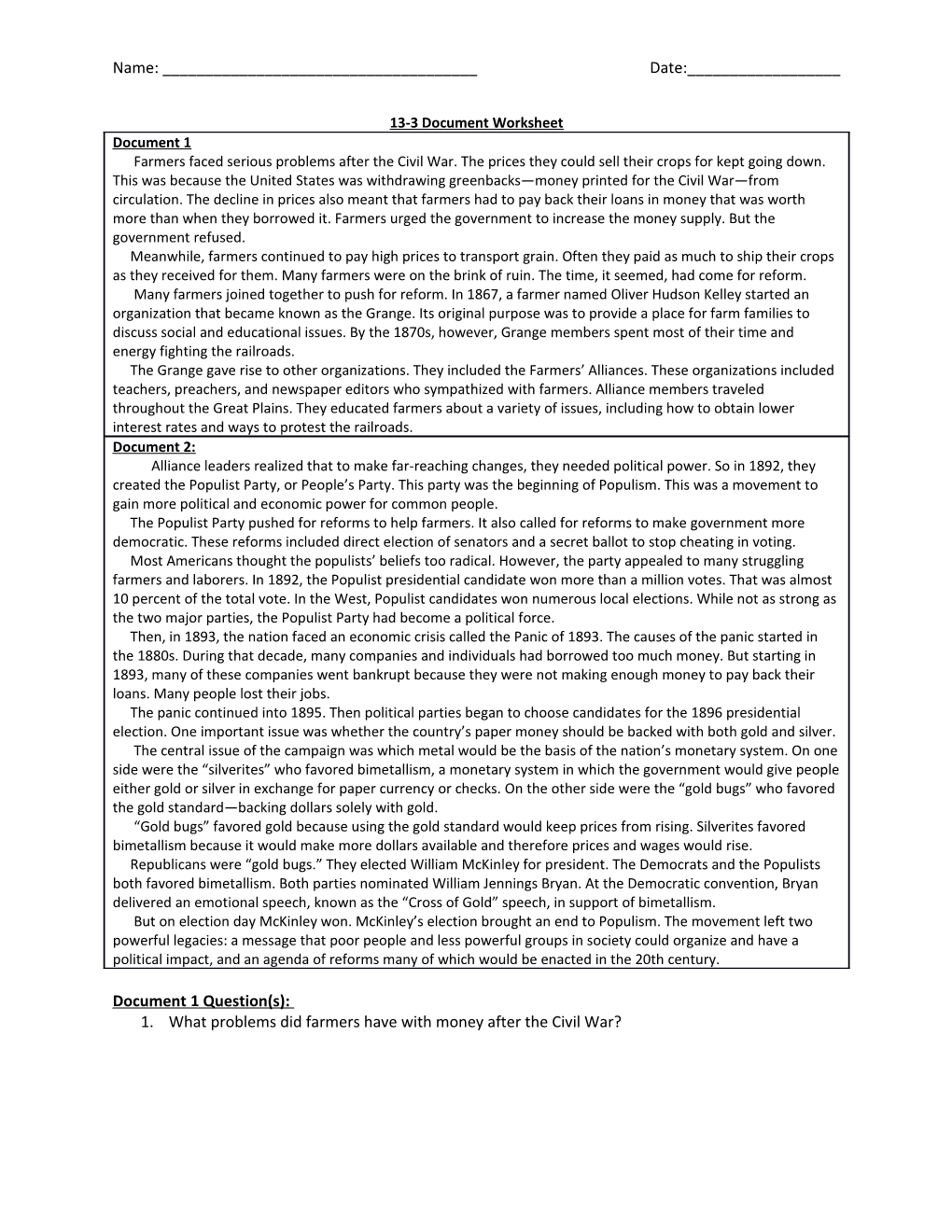 13-3 Document Worksheet
