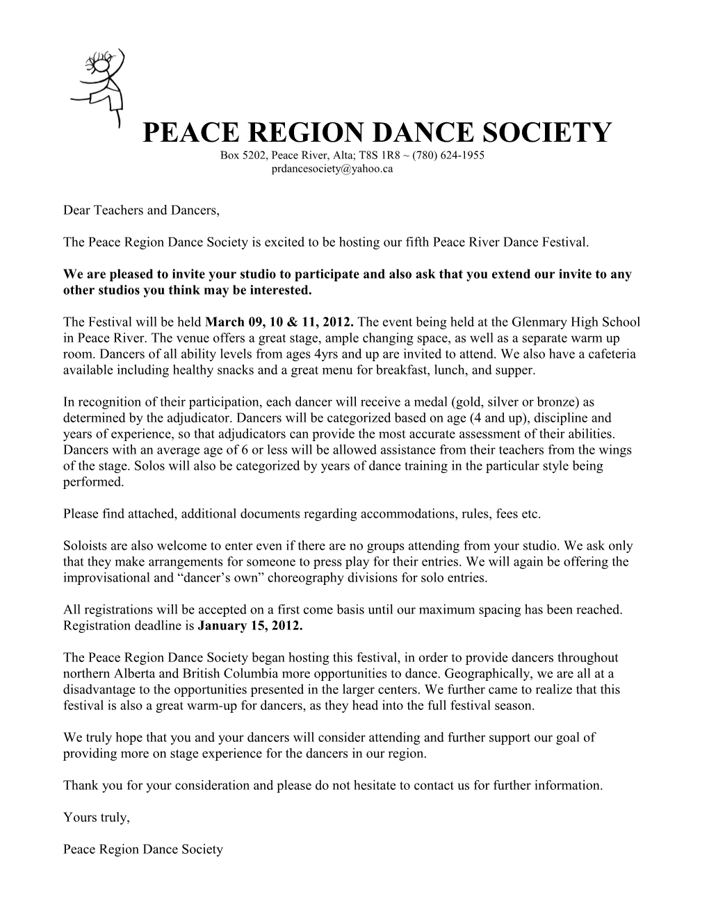Peace Region Dance Society