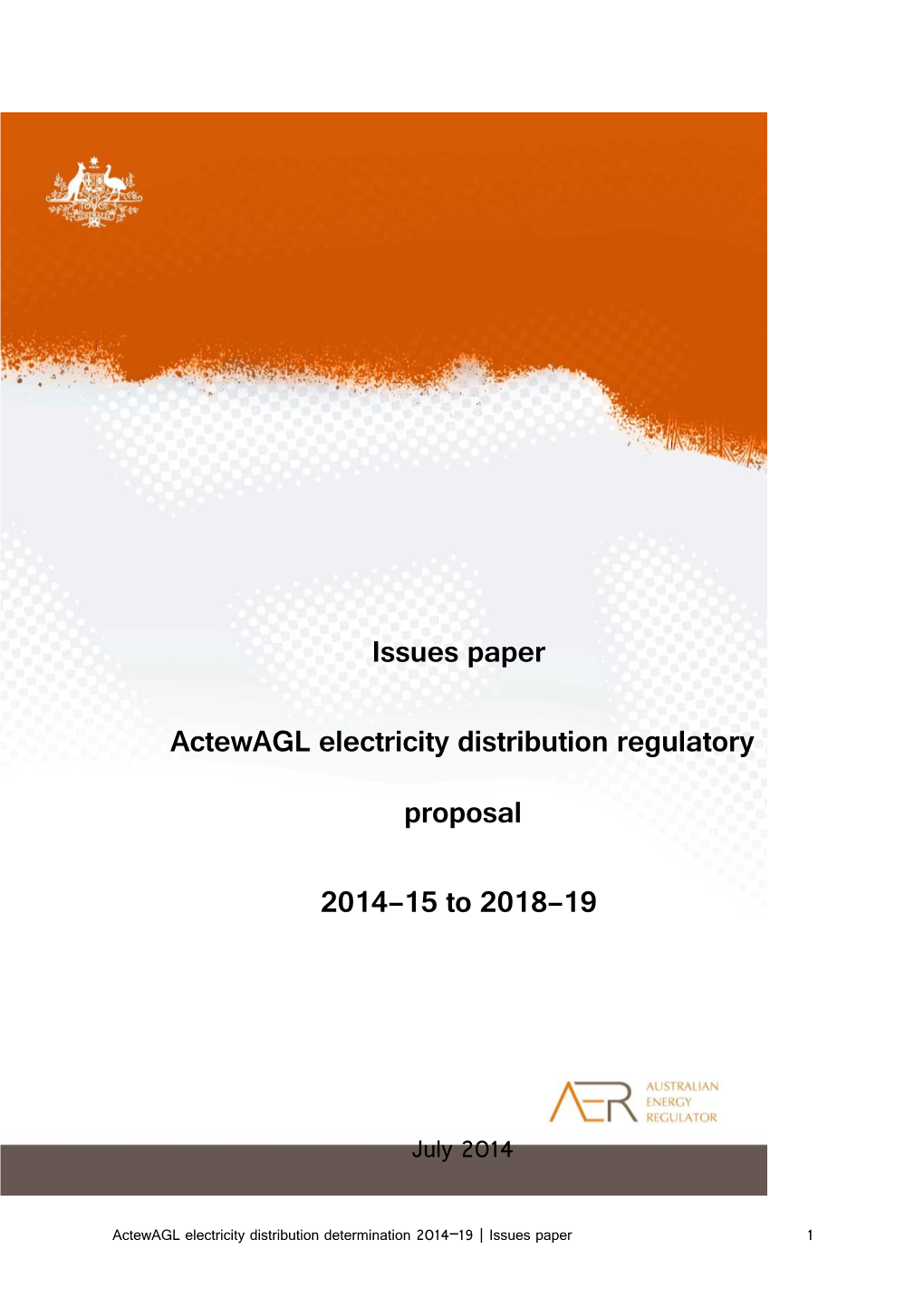 Actewagl Electricity Distribution Regulatory Proposal