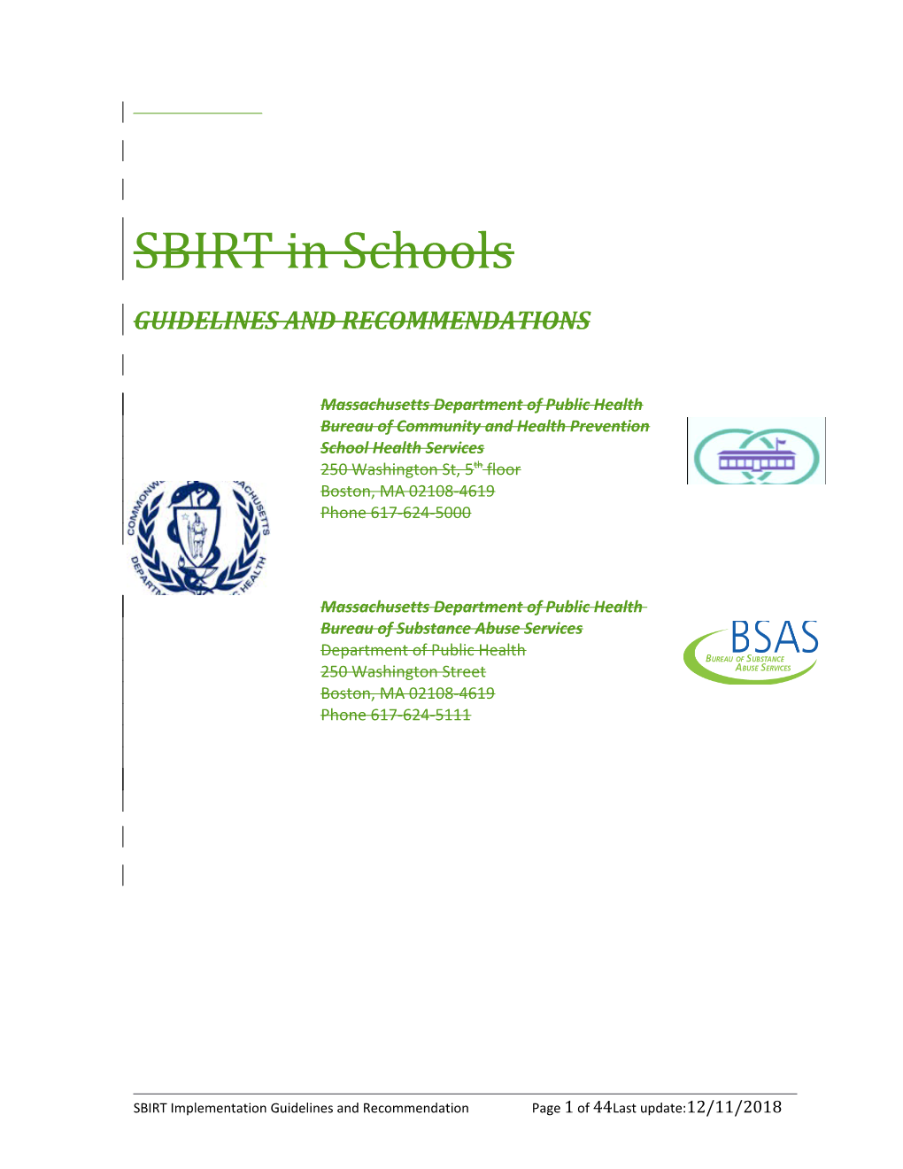 Protocol for School Nurses and Other School Staff to Identify Students at Risk For