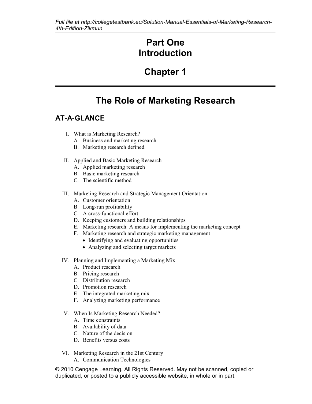 The Role of Marketing Research