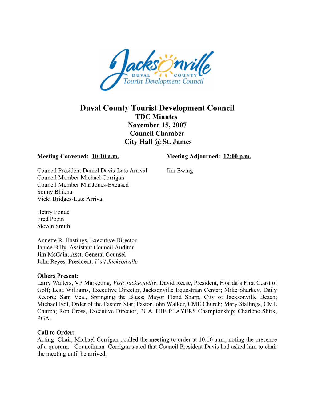 Duval Countytourist Development Council