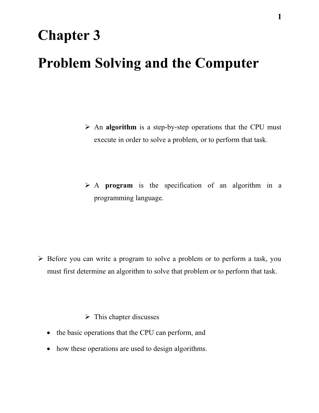 Problem Solving Andthe Computer