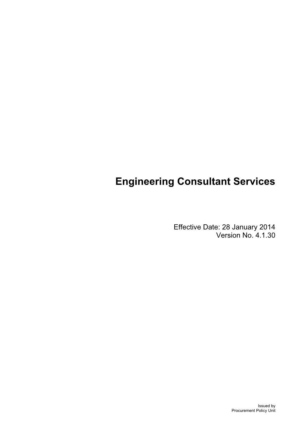 Engineering Consultant Services - V 4.1.30 (28 January 2014)