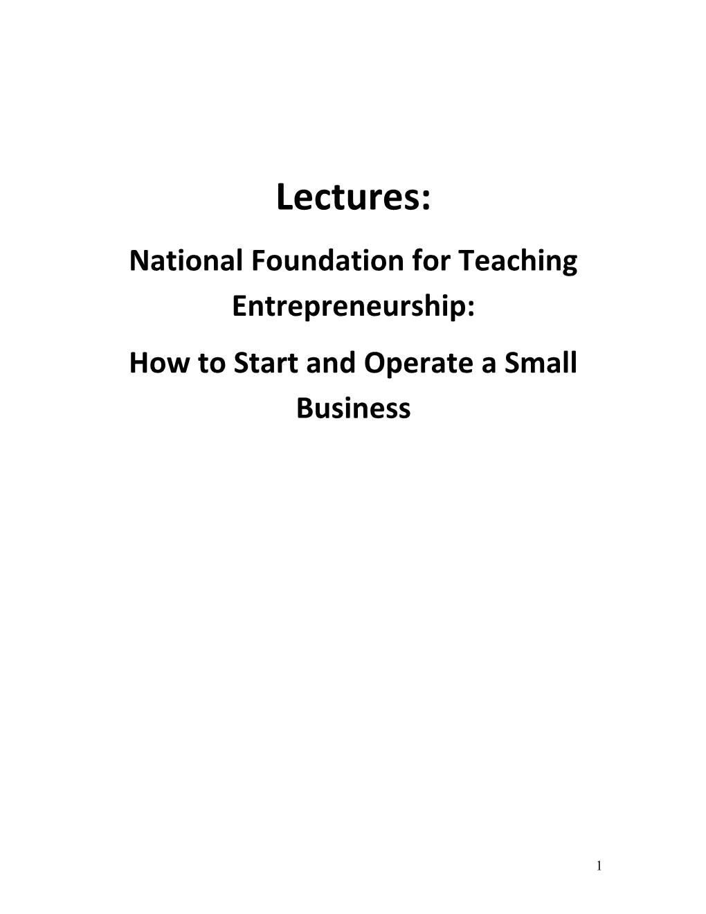 National Foundation for Teaching Entrepreneurship