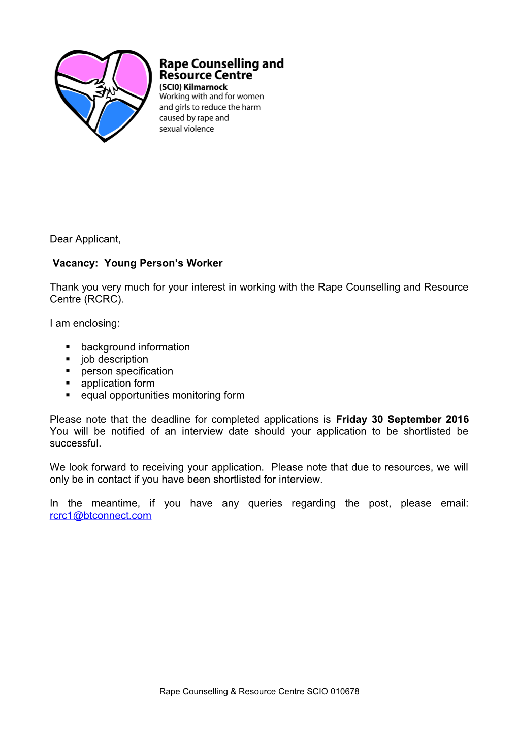 Vacancy: Young Person S Worker