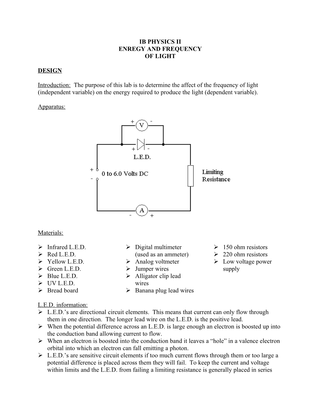 Enregy and Frequency