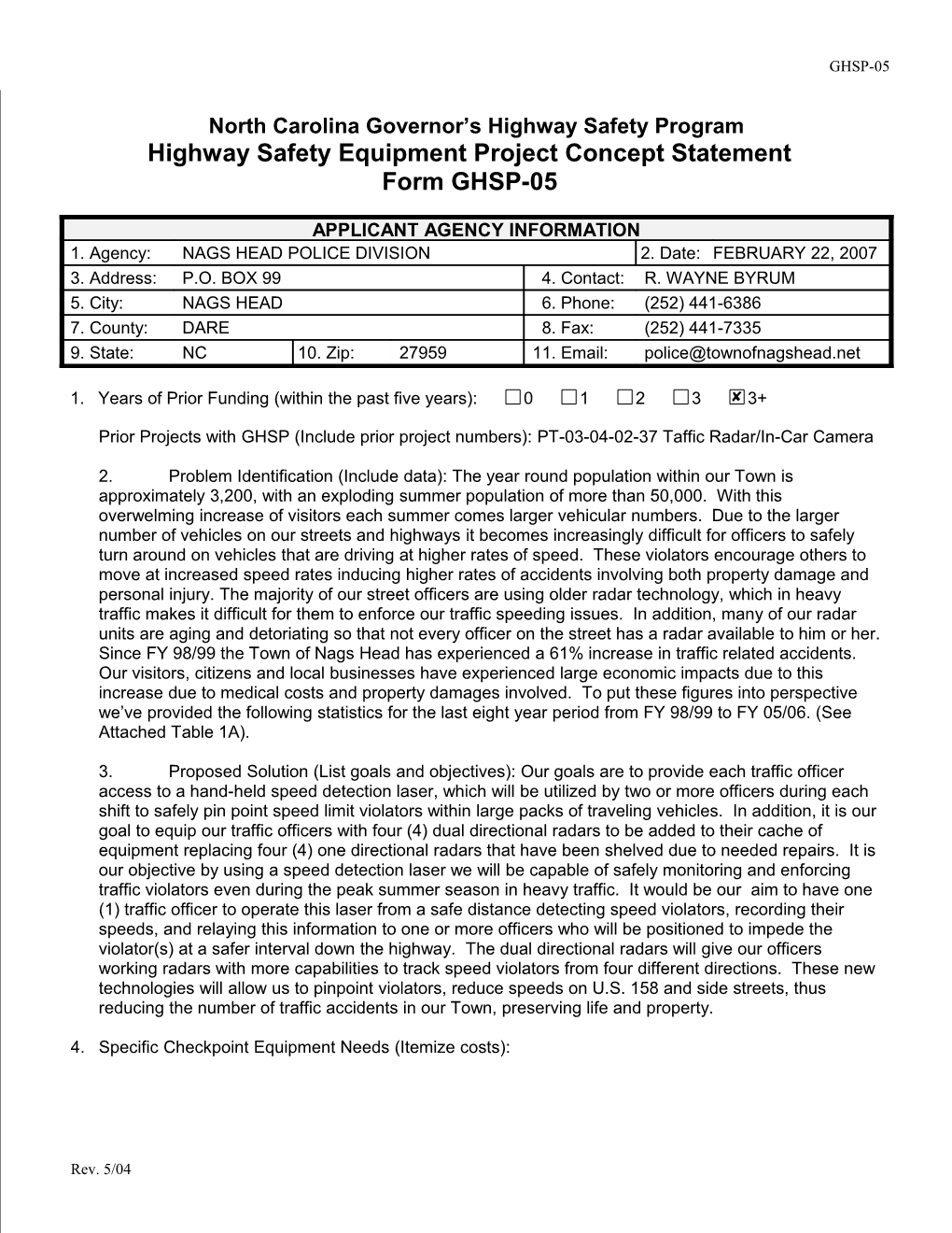 North Carolina Governor S Highway Safety Program