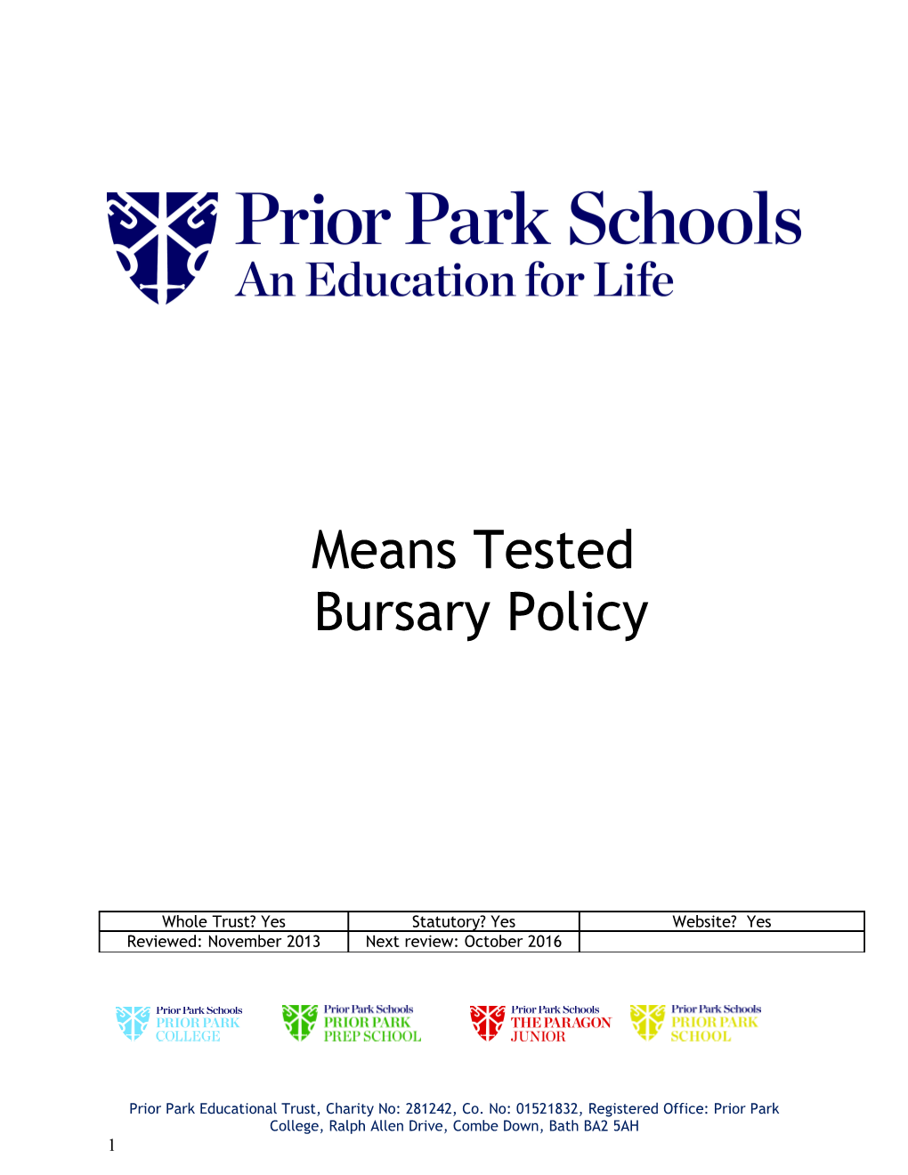 Means -Tested Bursaries