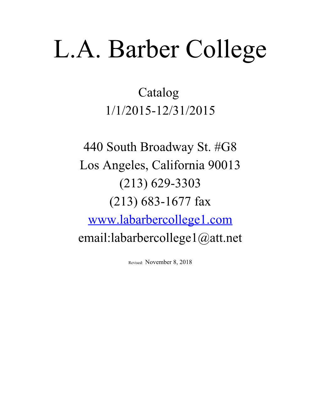L.A. Barber College