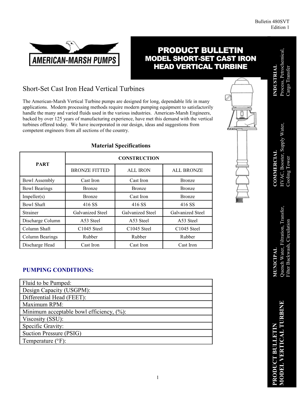 Model Short-Set Cast Iron Head Vertical Turbine