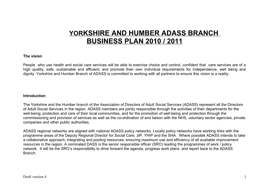 Yorkshire and Humber Adass Branch
