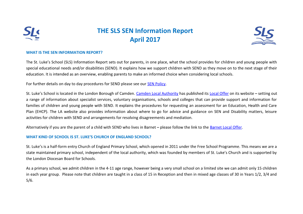What Is the Sen Information Report?