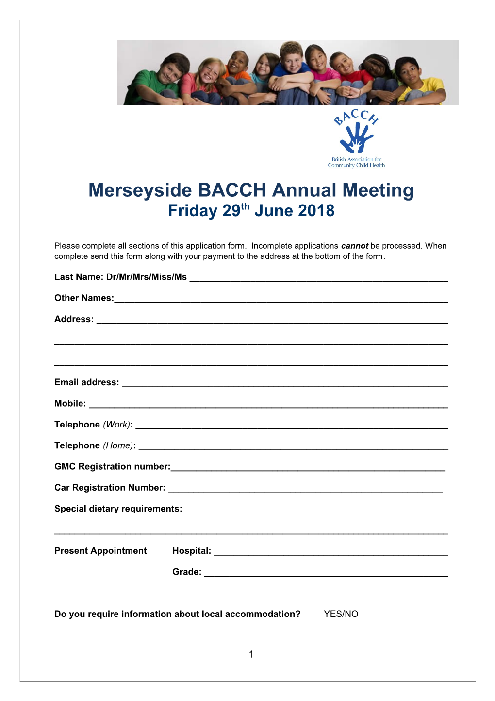 Merseyside BACCH Annual Meeting