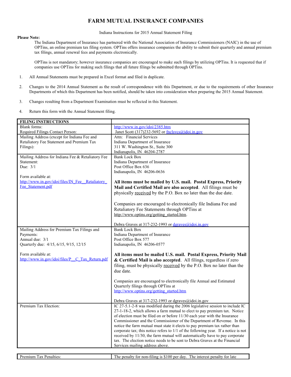 LAH and P&C Checklists 1998