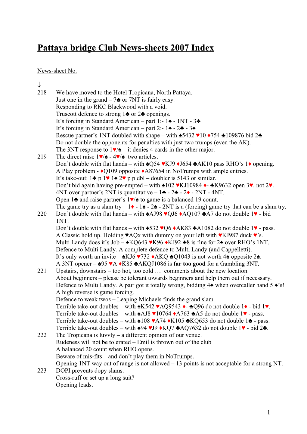 News-Shees Index 2007