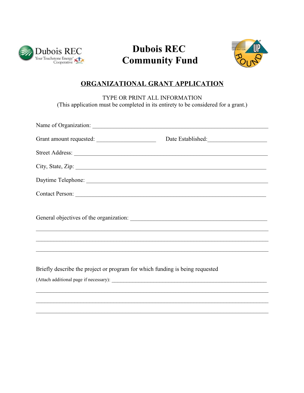 Dubois REC Community Fund, Inc