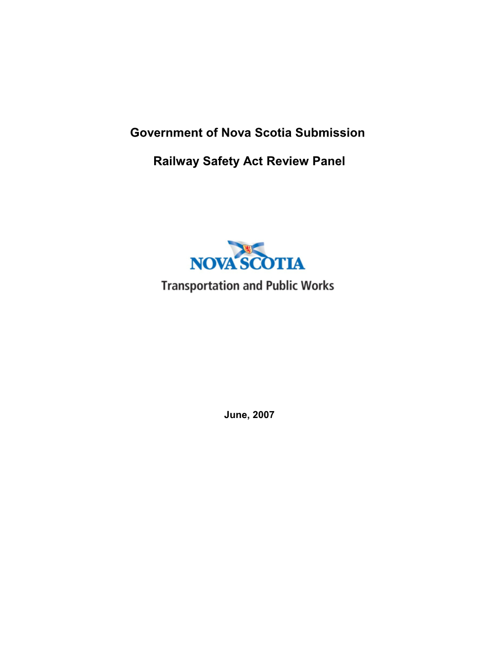 Railway Safety Act Review Panel