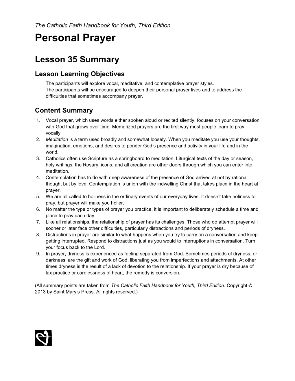 Lesson 35 Summary