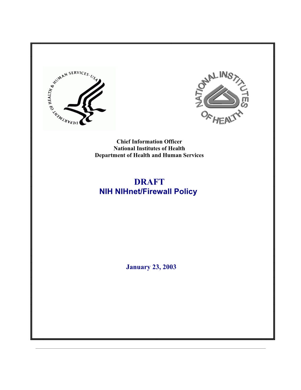 HHS IRM Policy for Domain Names January 8, 20011 of 9