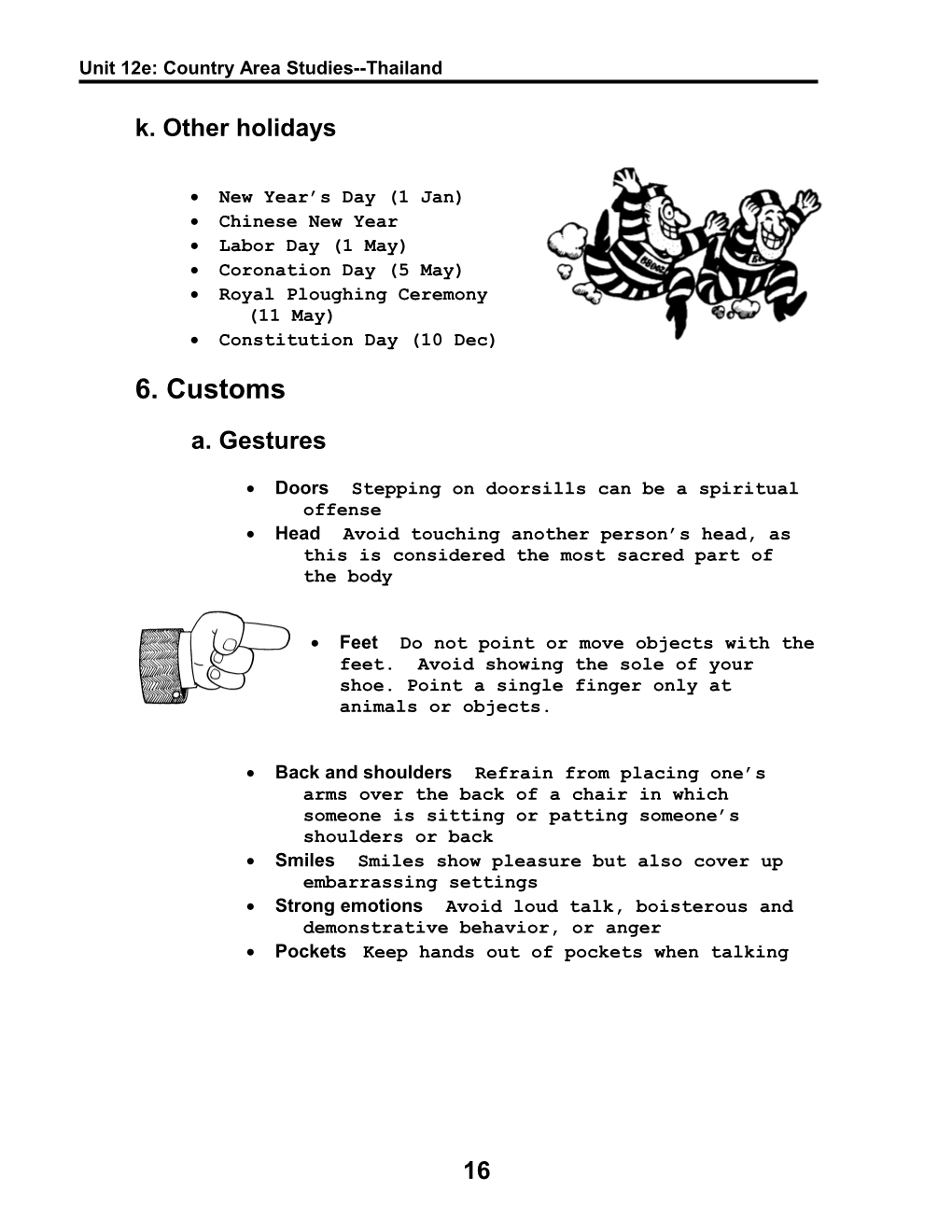 Unit 12E: Country Area Studies Thailand