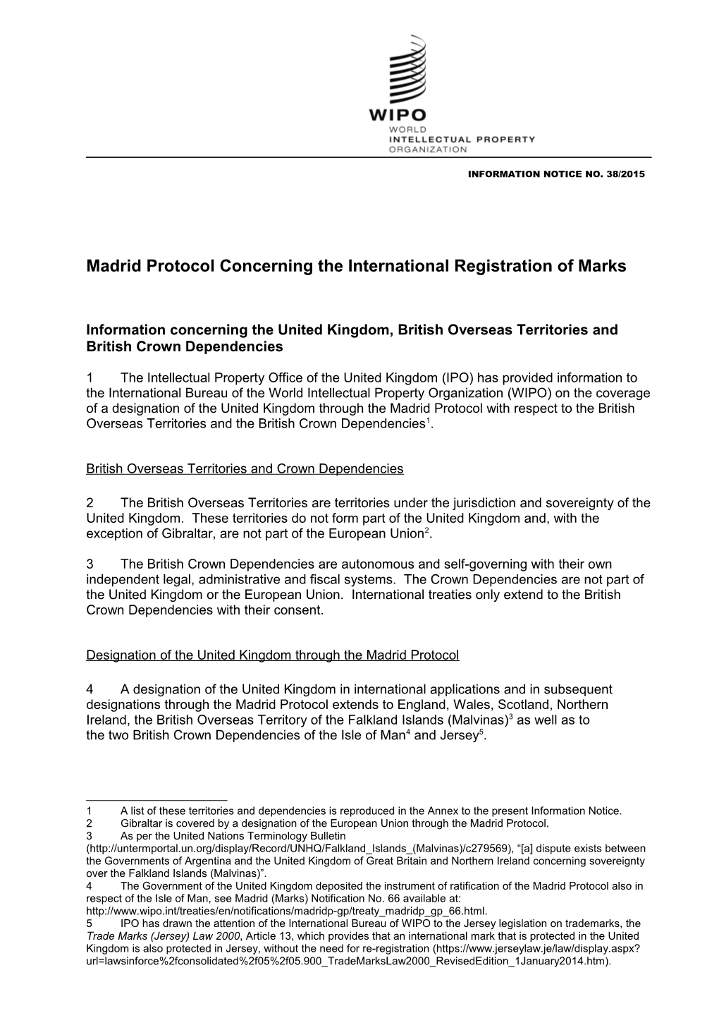 Madridprotocol Concerning the International Registration of Marks