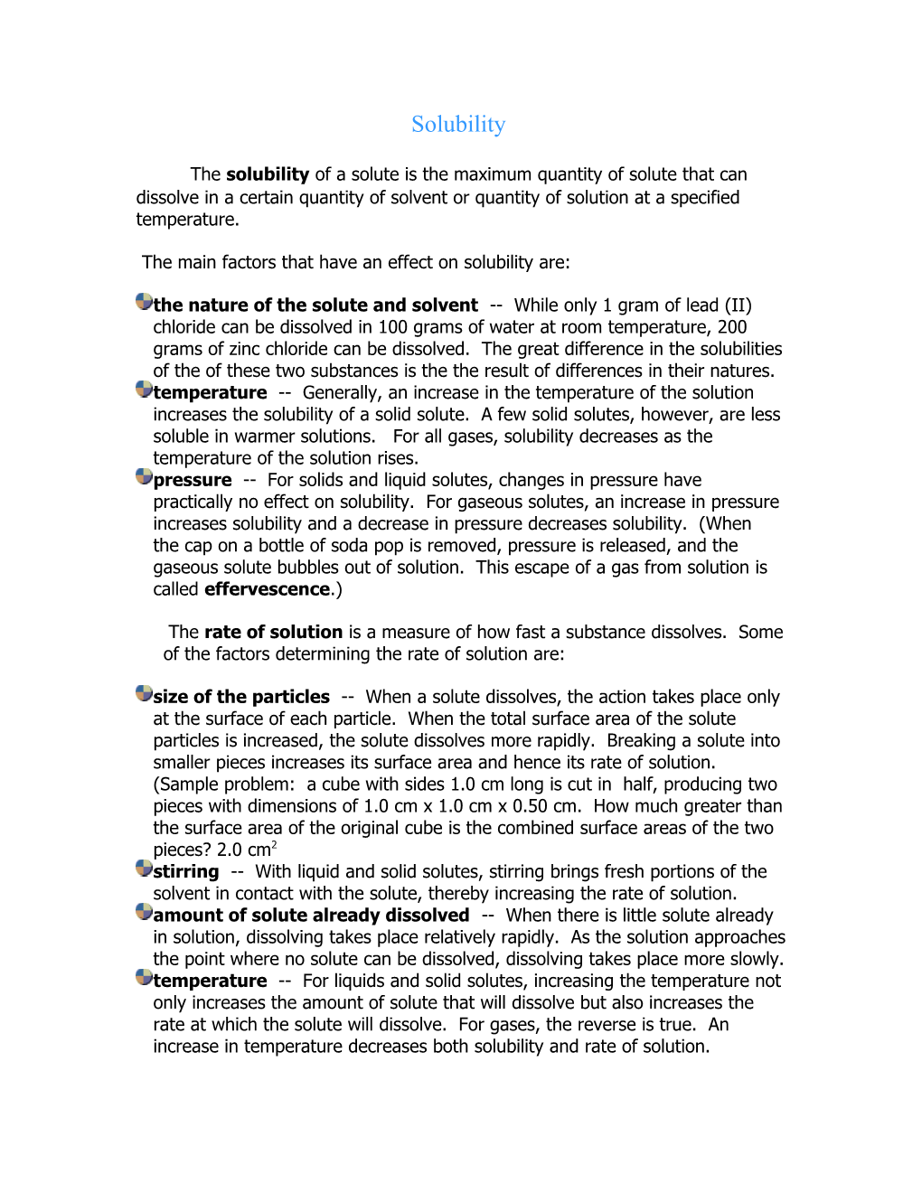 The Main Factors That Have an Effect on Solubility Are