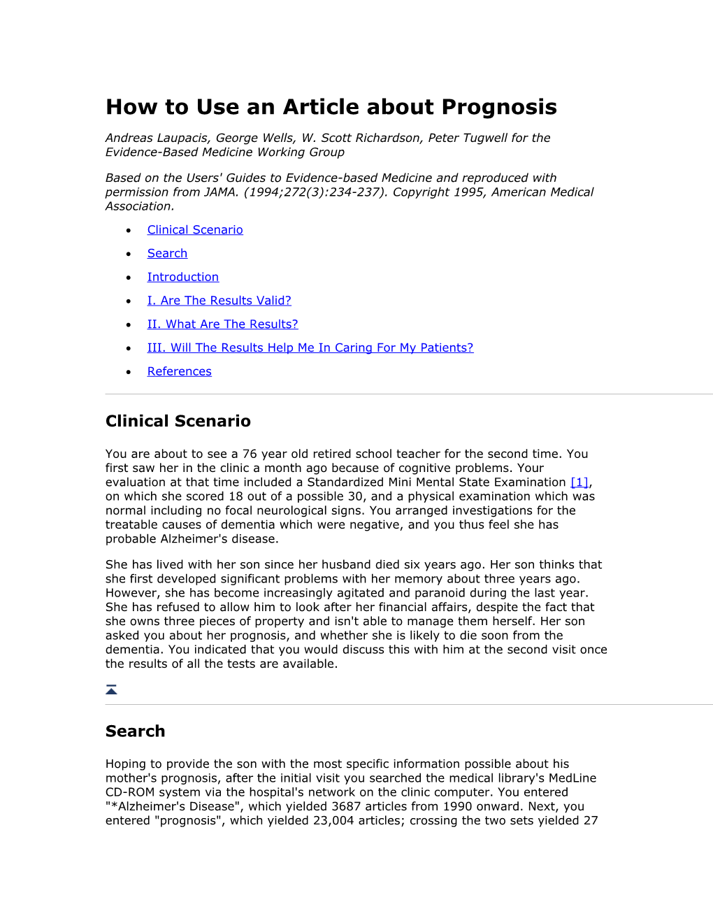 How to Use an Article About Prognosis