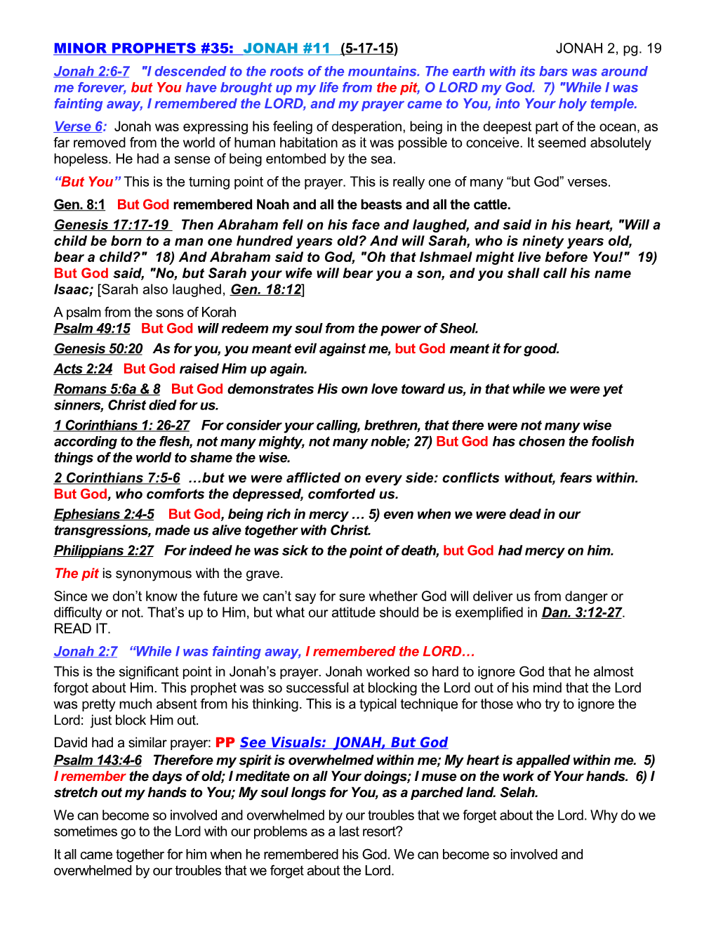 MINOR PROPHETS #35: JONAH #11 (5-17-15) JONAH 2, Pg. 19