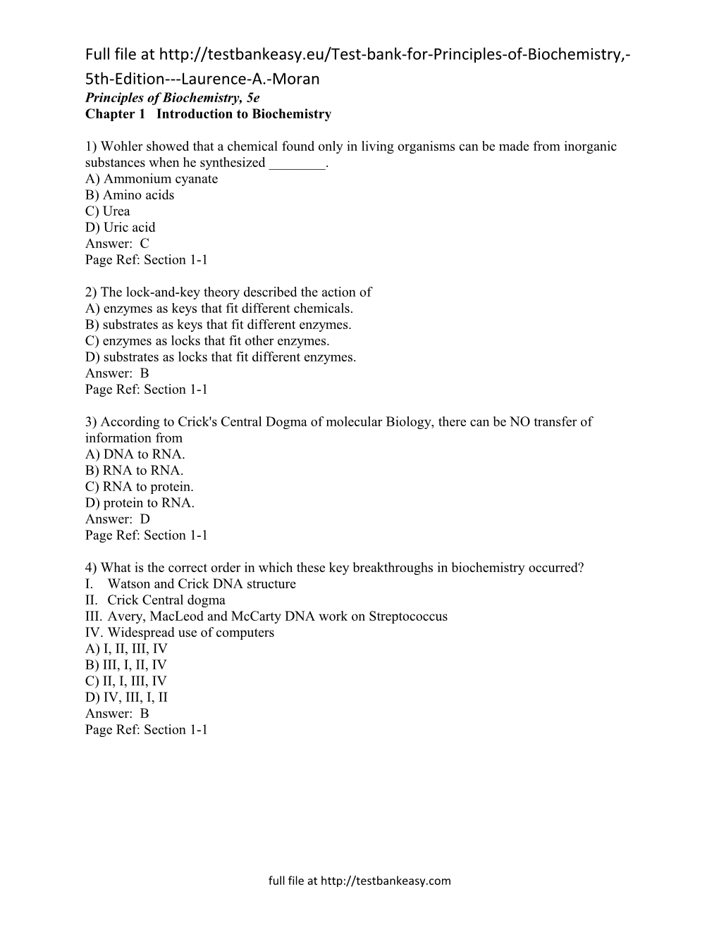 Principles of Biochemistry, 5E